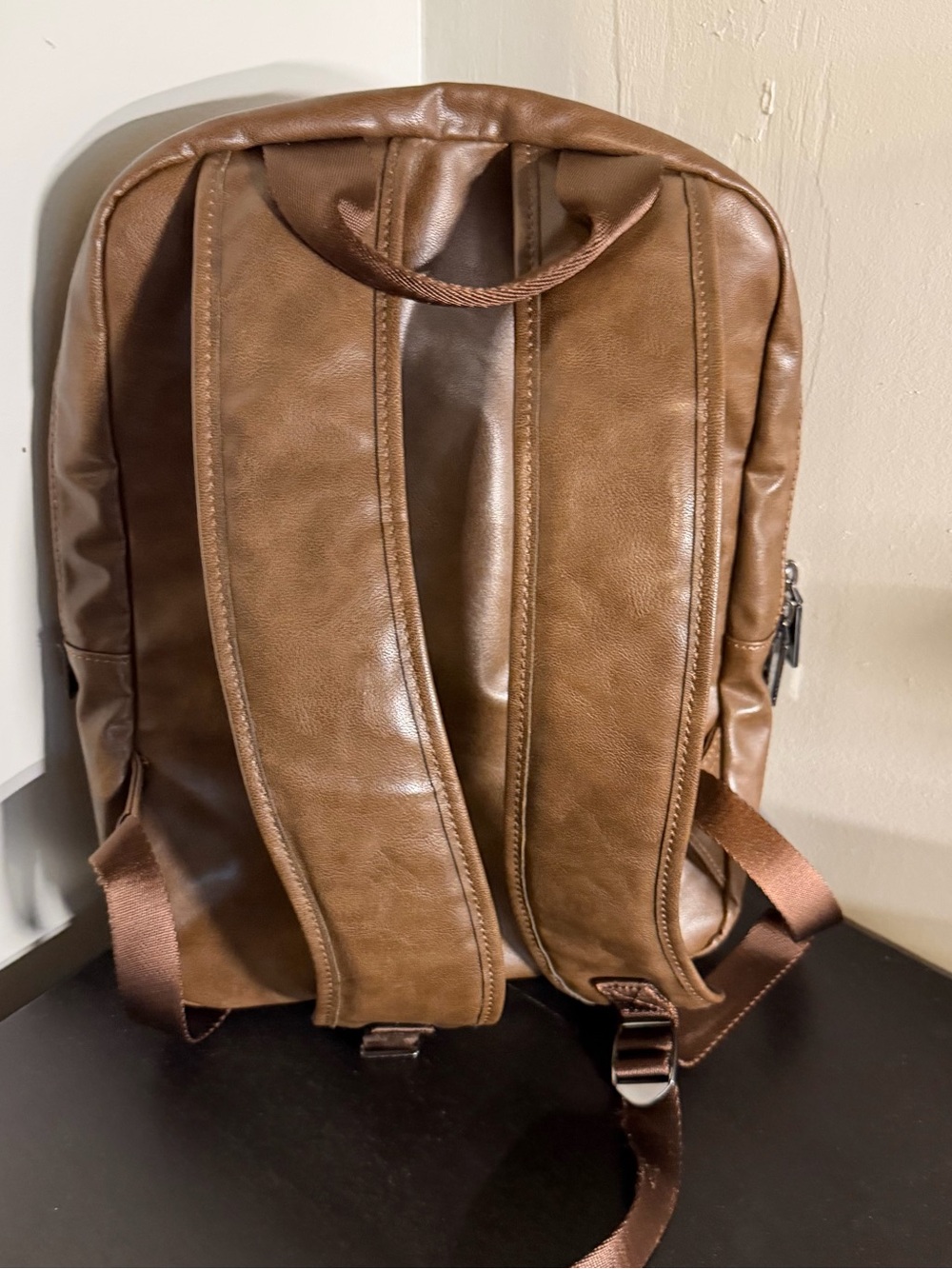 Aldo “DRU” Chestnut Brown Faux Leather Backpack - Picture 3 of 3
